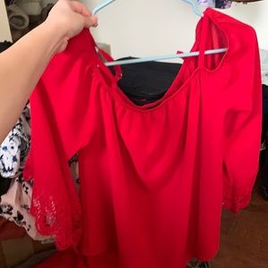 Red blouse